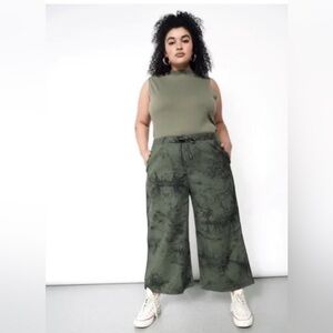Wildfang cropped linen drawstring pants 1X